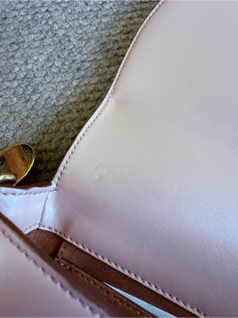 Stella McCartney Frayme Shoulder Bag Small Blush Pink Chain Link Trim $1,326 EUC - Picture 7 of 13